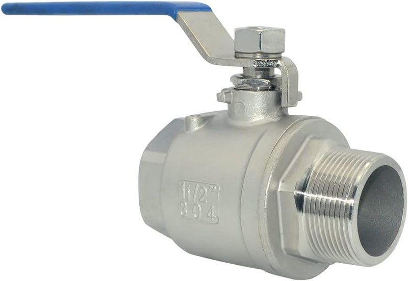 DAN SPEED 1-1/2 Inch Male x Female NPT Ball Valve S304 Stainless Steel,Full Port Heavy Duty for Water, Oil, and Gas,1000WOG (1-1/2 inch) - Image 1